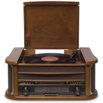 Vitrola Raveo Ópera BT Bivolt Madeira com Conexão Bluetooth USB e Rádio FM