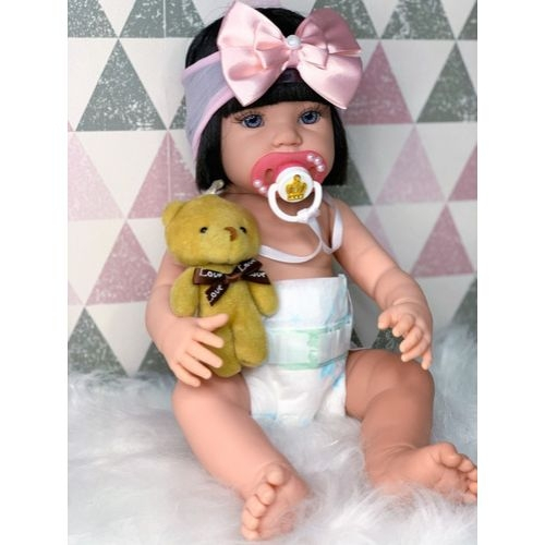 Bebê Reborn Boneca Realista 100% Silicone + 23 Itens em Promoção na  Americanas