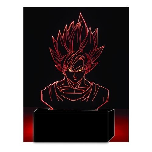 Luminária Led 3d, Goku Super Sayajin 3,16 Cores + controle, Dragon Ball Z,  desenho em Promoção na Americanas