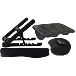 Kit Ergonômico- Suporte Notebook, Keypad e Mousepad E Apoio P/pés (SEM MOUSE) Menor preço em Kit Ergonômico- Suporte Notebook, Keypad e Mousepad E Apoio P/pés (SEM MOUSE)