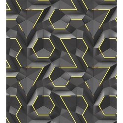 Papel De Parede Adesivo Com Efeito 3D Preto Com Detalhe Dourado - 2,50x0,50m Menor preço em Papel De Parede Adesivo Com Efeito 3D Preto Com Detalhe Dourado - 2,50x0,50m