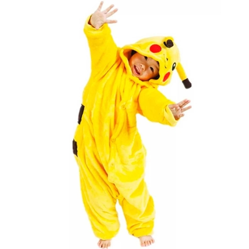 Fantasia Pikachu Pokemon Bebê Unisex Com Capuz em Promoção na