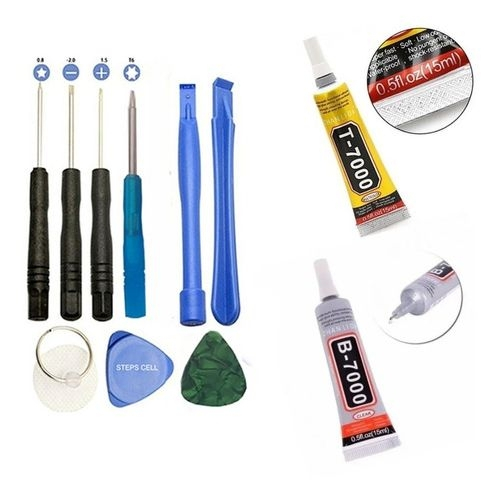 Kit Reparo Celular Em Geral + Colas T7000 E B7000 Imperdível Em ...