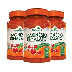 3 Magnésio Dimalato 550mg - 60 Capsulas Cada Pote Katigua Menor preço em 3 Magnésio Dimalato 550mg - 60 Capsulas Cada Pote Katigua