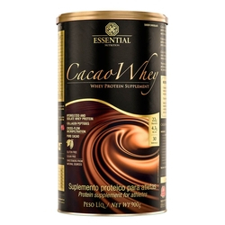 Cacao Whey Lata 900g Essential Nutrition - Cacau Menor preço em Cacao Whey Lata 900g Essential Nutrition - Cacau