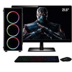 Computador PC Gamer Completo Intel Core i5 8GB Geforce GT730 2GB SSD 240GB Monitor HDMI 21.5" Full HD Quantum Play Menor preço em Computador PC Gamer Completo Intel Core i5 8GB Geforce GT730 2GB SSD 240GB Monitor HDMI 21.5" Full HD Quantum Play