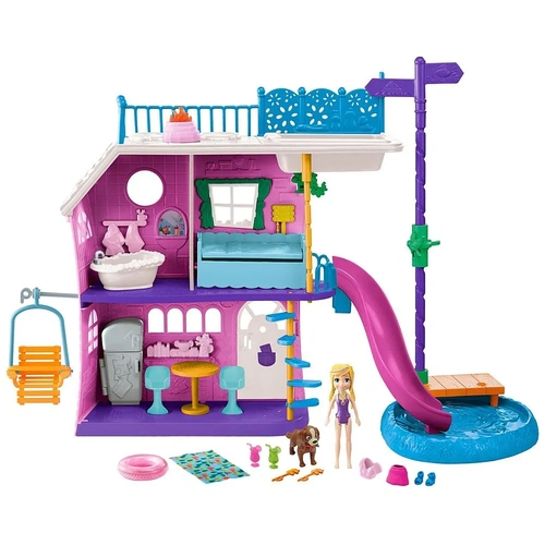 Brinquedo Boneca Mega Casa Surpresa Escala Polly Pocket GFR12 Completa  Original Matel Poly Playset em Promoção na Americanas