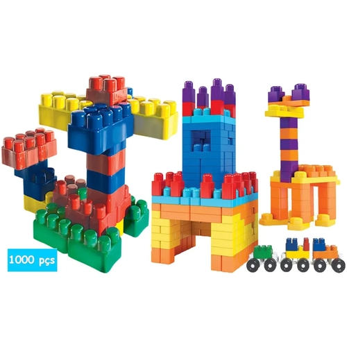 Blocos de Montar Jogo 1000 Peças Monte Fácil Brinquedo Educativos