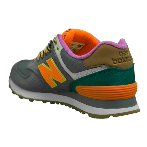 new balance cinza com laranja