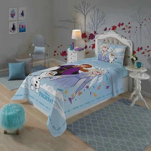 Jogo De Cama Infantil Menina Solteiro Cobreleito 5 Pç Splash