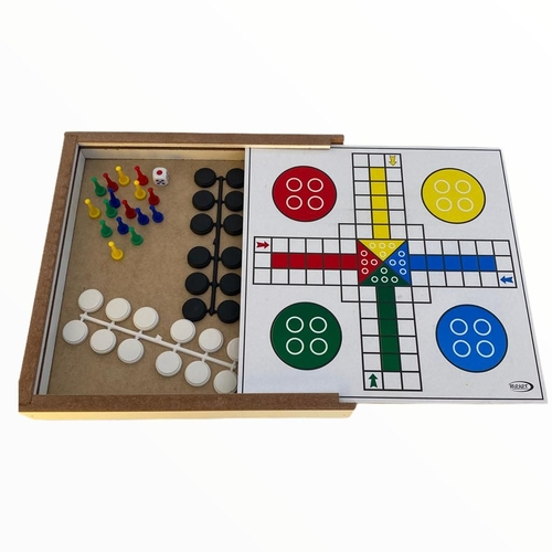 Jogo Tabuleiro 2 em 1 Ludo e Dama - TENDMIX COMÉRCIO ONLINE