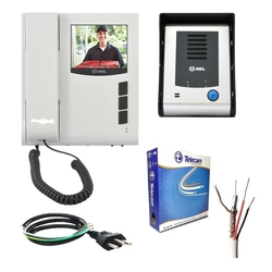Kit Vídeo Porteiro HDL Com Cabo Blindado Para Instalação interfone Com Câmera Sense Classic S Visão Menor preço em Kit Vídeo Porteiro HDL Com Cabo Blindado Para Instalação interfone Com Câmera Sense Classic S Visão