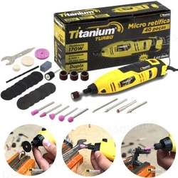 Micro Retifica Eletrica 170W Titanium 1/8 C 40 peças 32500Rpm Menor preço em Micro Retifica Eletrica 170W Titanium 1/8 C 40 peças 32500Rpm