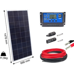 Kit Painel Placa Energia Solar 150w Contro30a Cabo E Mc4 Menor preço em Kit Painel Placa Energia Solar 150w Contro30a Cabo E Mc4