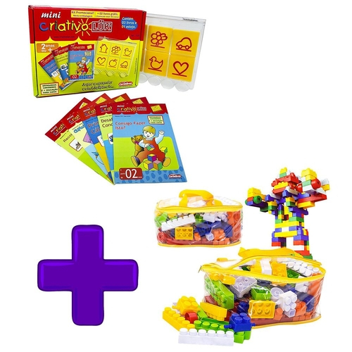 Kit Jogo Mini Criativo Luk + Blocos De Montar 120 Peças em Promoção na  Americanas