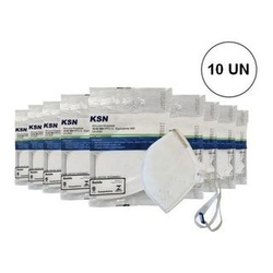 Kit 10 Máscaras N95 PFF2 Aprovação ANVISA e INMETRO Marca KSN Branca Descartável é boa?
