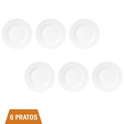 Conjunto 6 Prato Opaline Sobremesa 19cm Nadir Figueiredo Menor preço em Conjunto 6 Prato Opaline Sobremesa 19cm Nadir Figueiredo