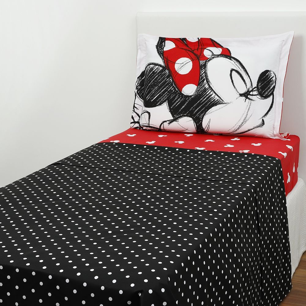 Jogo de cama solteiro Minnie Mouse - Casa & Conforto