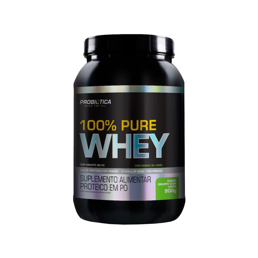 100 Pure Whey 900g Iogurte Com Limao Probiótica Em Promoção Na