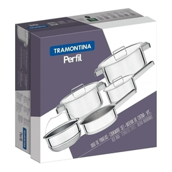 Jogo De Panelas Aço Inox 5 Peças Perfil - Tramontina 65200/010 Menor preço em Jogo De Panelas Aço Inox 5 Peças Perfil - Tramontina 65200/010