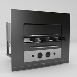 Menor preço em Churrasqueira a Gás de Embutir Vitreo 4 Espetos Horizontal 220V GLP Arke 5088