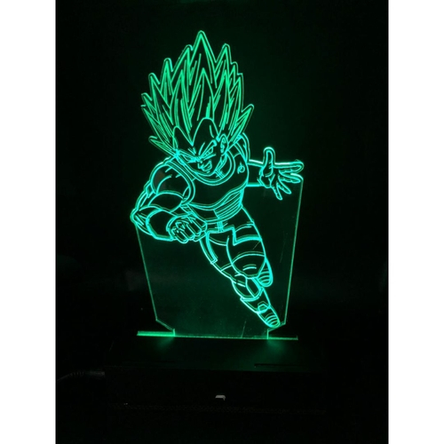 Broly, Dragon Ball z, desenho, decoração, Luminária Led 3d,16 Cores +  controle no Shoptime