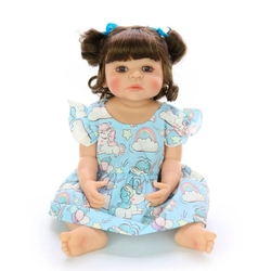 Brastoy Bebê Reborn Boneca Silicone Menina Elefante Olhos Azuis 48cm em  Promoção na Americanas