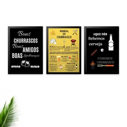 Kit Com 3 Quadros Decorativos Churrasco é boa?