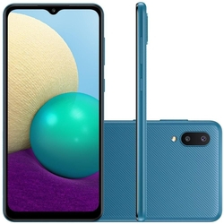 Celular Samsung Galaxy A02 Azul 32gb Tela 6.5 2gb Ram Menor preço em Celular Samsung Galaxy A02 Azul 32gb Tela 6.5 2gb Ram