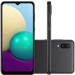 Celular Samsung Galaxy A02 Preto 32gb Tela 6.5 2gb Ram Menor preço em Celular Samsung Galaxy A02 Preto 32gb Tela 6.5 2gb Ram