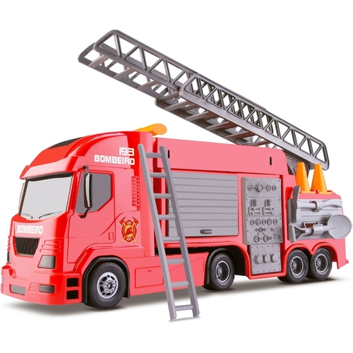 Kit Brinquedo Caminhão Bombeiro Fire Rescue - Chic Outlet