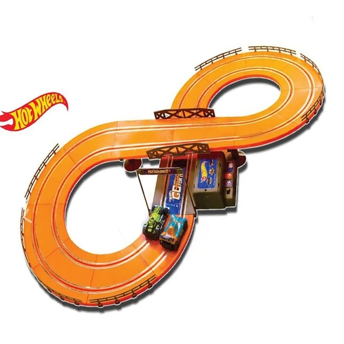 Pista De Corrida Hot Wheels 286Cm Com 2 Carros - Mulitkids em Promoção na  Americanas