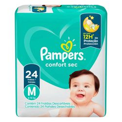 Fralda Pampers Confort Sec M 24 Unidades Menor preço em Fralda Pampers Confort Sec M 24 Unidades