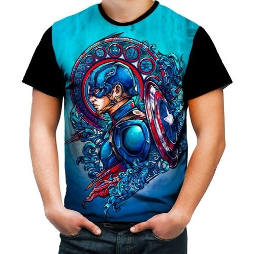 camisa personalizada do capitão américa