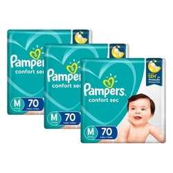 Kit Fralda Pampers Confort Sec Super Tamanho M 210 unidades é boa?