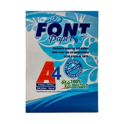 Papel Sulfite Branco A4 210x297mm - Caixa com 5 Pacotes X 500 Folhas - FontPaper Menor preço em Papel Sulfite Branco A4 210x297mm - Caixa com 5 Pacotes X 500 Folhas - FontPaper