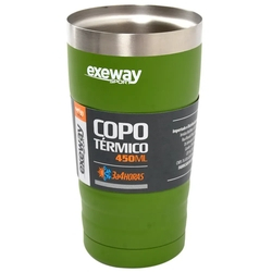 Copo Térmico Exeway 450ml, Verde Menor preço em Copo Térmico Exeway 450ml, Verde