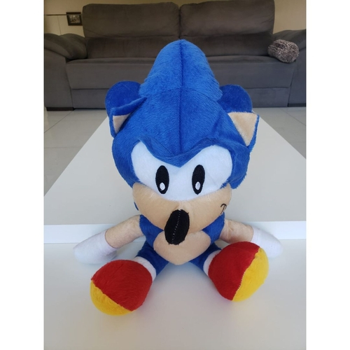 Boneco Pelúcia Sonic Azul Tamanho Gigante 50cm Envio Já