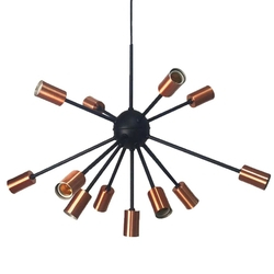 Pendente Lustre Moderno Sputnik Átomo Design Preto Com Cobre Da-z Menor preço em Pendente Lustre Moderno Sputnik Átomo Design Preto Com Cobre Da-z
