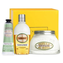 Kit Amêndoa L'Occitane en Provence - Caixa de Presente + Hidratante corporal + Sabonete líquido + Creme para Mãos Menor preço em Kit Amêndoa L'Occitane en Provence - Caixa de Presente + Hidratante corporal + Sabonete líquido + Creme para Mãos