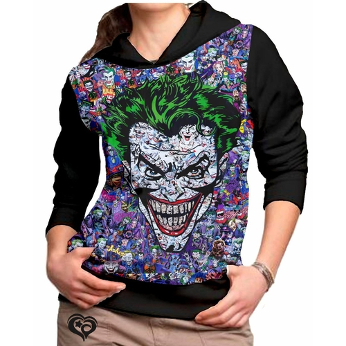 joker zip moletom com capuz