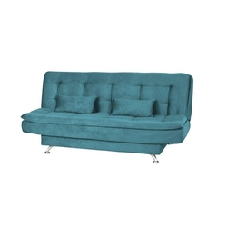Sofá Cama Casal Reclinável Salomé - Azul suede pena Menor preço em Sofá Cama Casal Reclinável Salomé - Azul suede pena