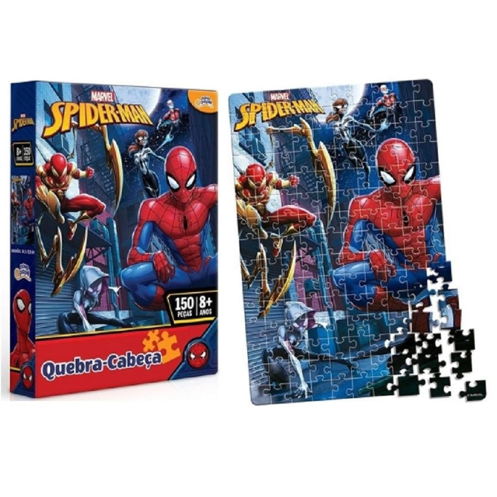 Jogo Quebra-Cabeça Homem Aranha com 150 Peças - Novo Papel – Bazar