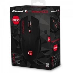 Menor preço em Mouse Gamer SPIDER TARANTULA OM-702 Preto/Vermelho FORTREK