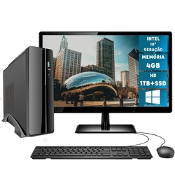 Computador Completo Intel 10ª Geração 4GB HD 1TB + SSD Monitor 19" HDMI Windows 10 Pro HDMI Full HD Skill DC Slim2 é boa?