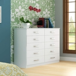 Cômoda 10 Gavetas Austin Evidência Móveis Branco