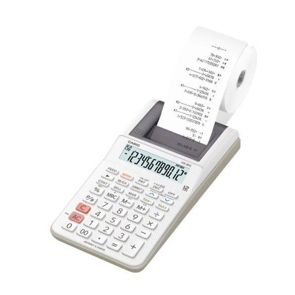 Calculadora Casio Com Bobina 12 Digitos HR-8RC-WE Em Promoção | Ofertas ...