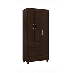 Guarda Roupa Solteiro 3 Portas Wind Ébano Touch Demóbile Menor preço em Guarda Roupa Solteiro 3 Portas Wind Ébano Touch Demóbile