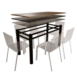 Base Para Mesa De Vidro Jantar 6 Lugares Preta Retangular Menor preço em Base Para Mesa De Vidro Jantar 6 Lugares Preta Retangular