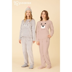 Pijama Feminino Soft Plush Macio Frio Inverno Adulto Menor preço em Pijama Feminino Soft Plush Macio Frio Inverno Adulto